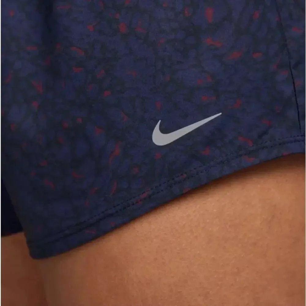 Nike Women's Midnight Navy One Dri-Fit Mid-Rise 3” Brief-Lined Shorts Size S